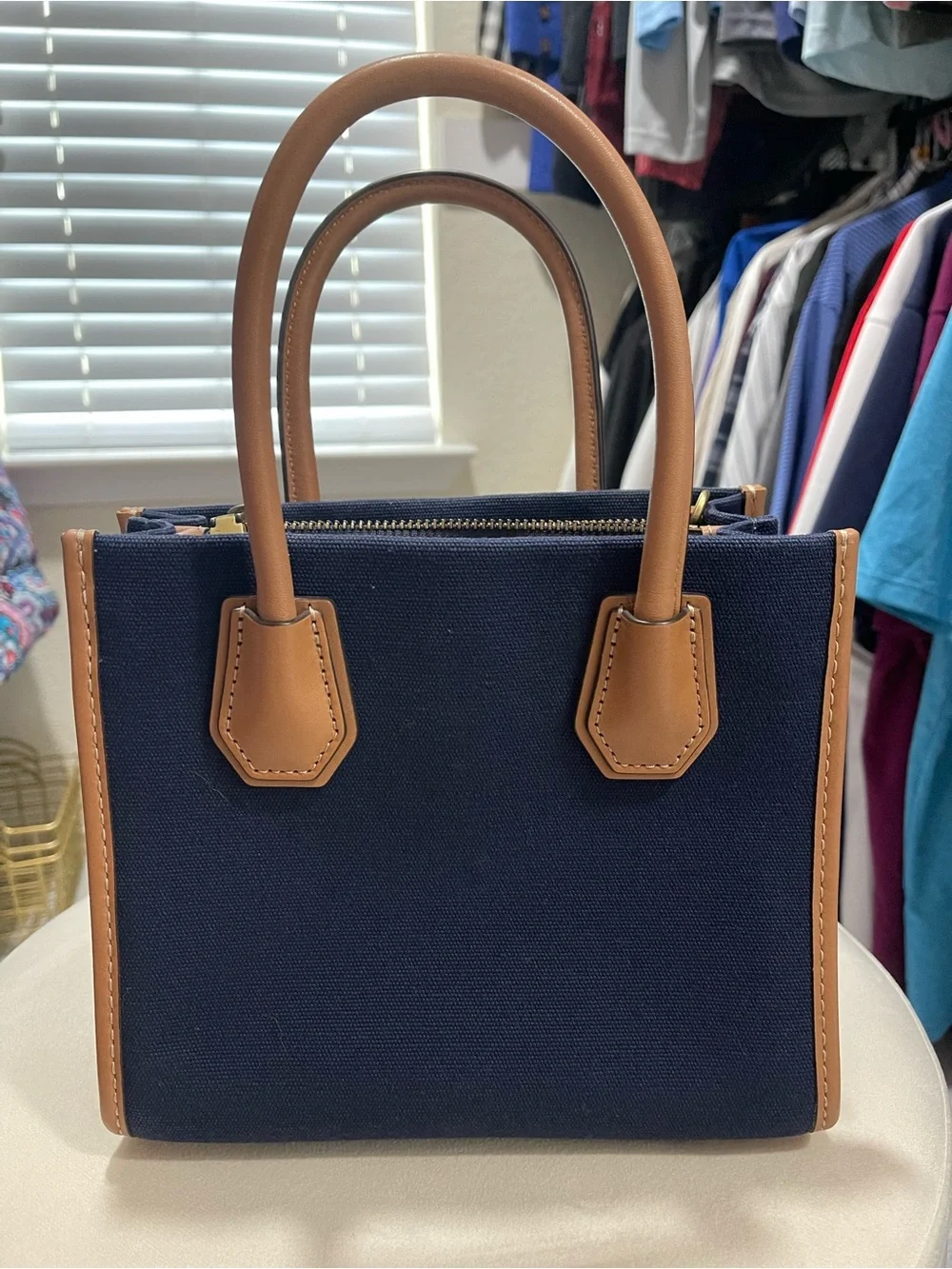 BRAND NEW NEVER USED Michael Kors Navy and Tan Women's Bag